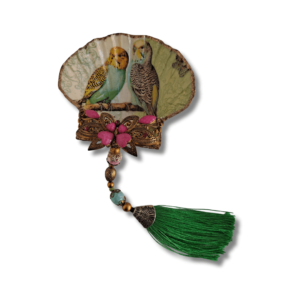 Vieira Decorativa Doble Cara “Limonero y Periquitos”