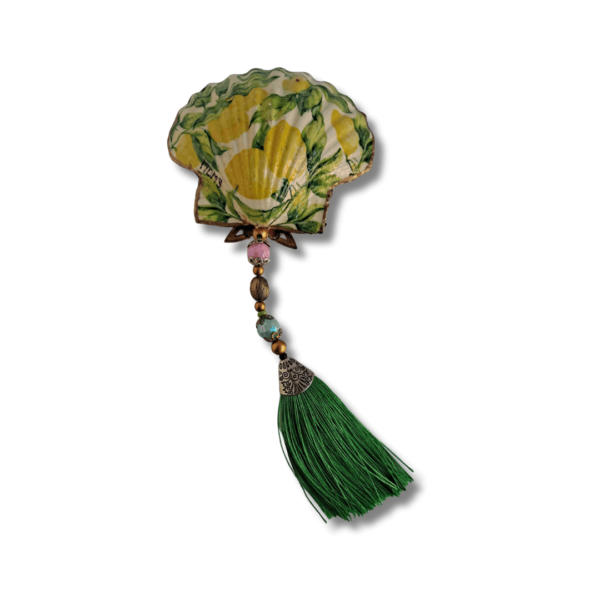 Vieira Decorativa Doble Cara “Limonero y Periquitos”