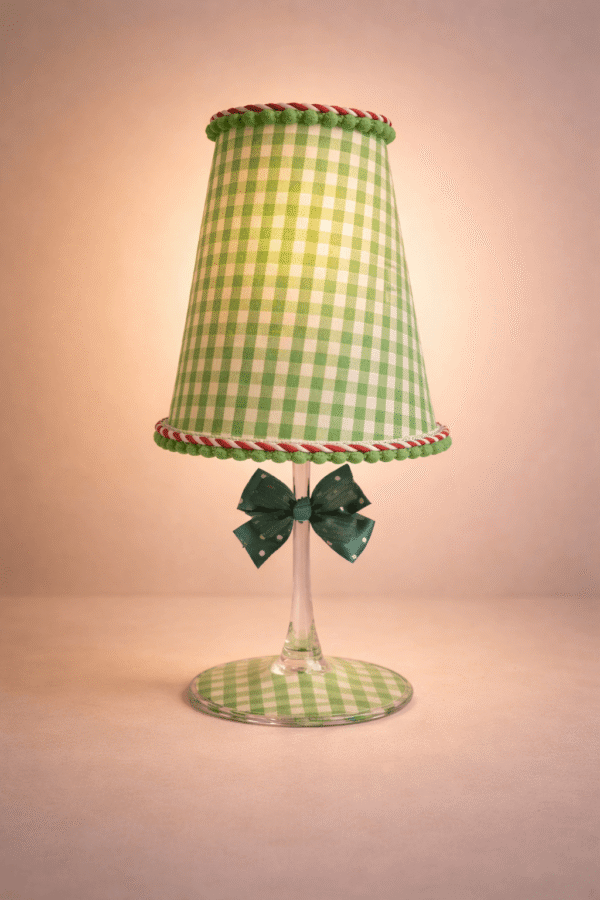 Lámpara Vichy Verde “Picnic Chic”