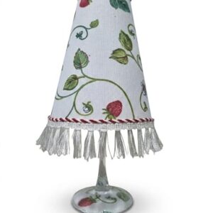 Lámpara Pantalla de Fresas y Flecos