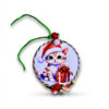 Colgador Gatito Regalo & Duende Navideño
