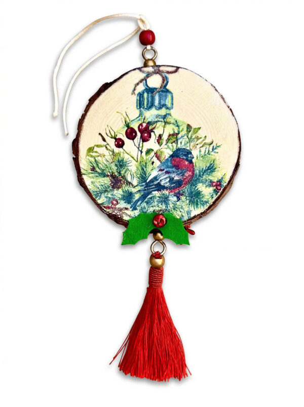 Colgador Mercado Navideño & Petirrojo