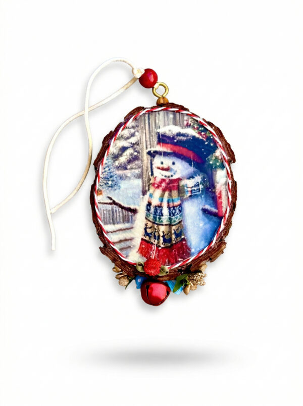 Colgador Ciervo Invernal & Muñeco de Nieve