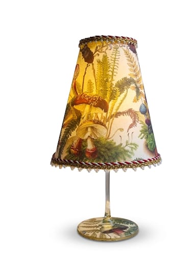 Lámpara con Pantalla Botánica de Setas