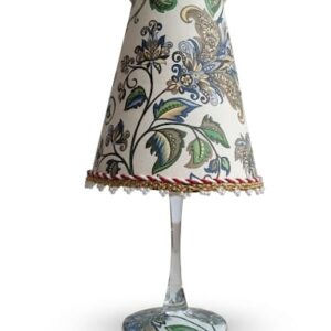 Lámpara con Pantalla Floral