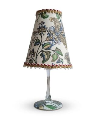 Lámpara con Pantalla Floral