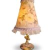 Lámpara de Mesa con Figura de Bailarina y Pantalla Floral Elegante